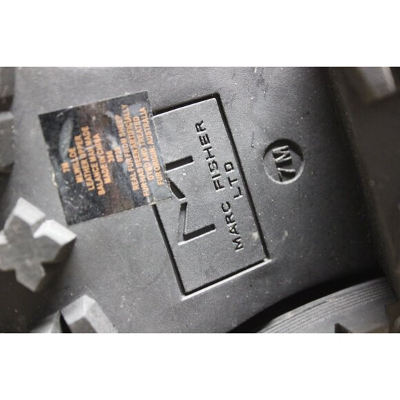 Mark Fisher‎ women's sheepskin trim leather fold over top chunky lug sole boots - Picture 13 of 14